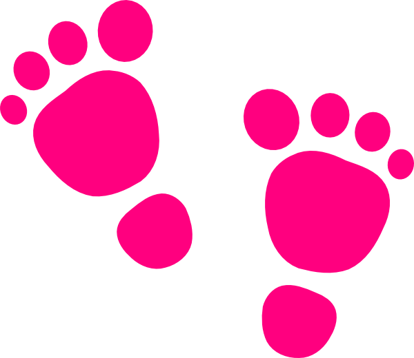 Abstract Pink Paw Print