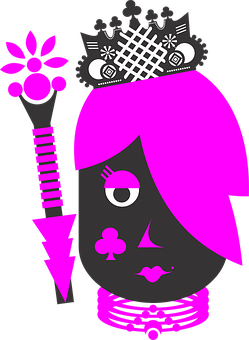 Abstract Pink Queen Graphic