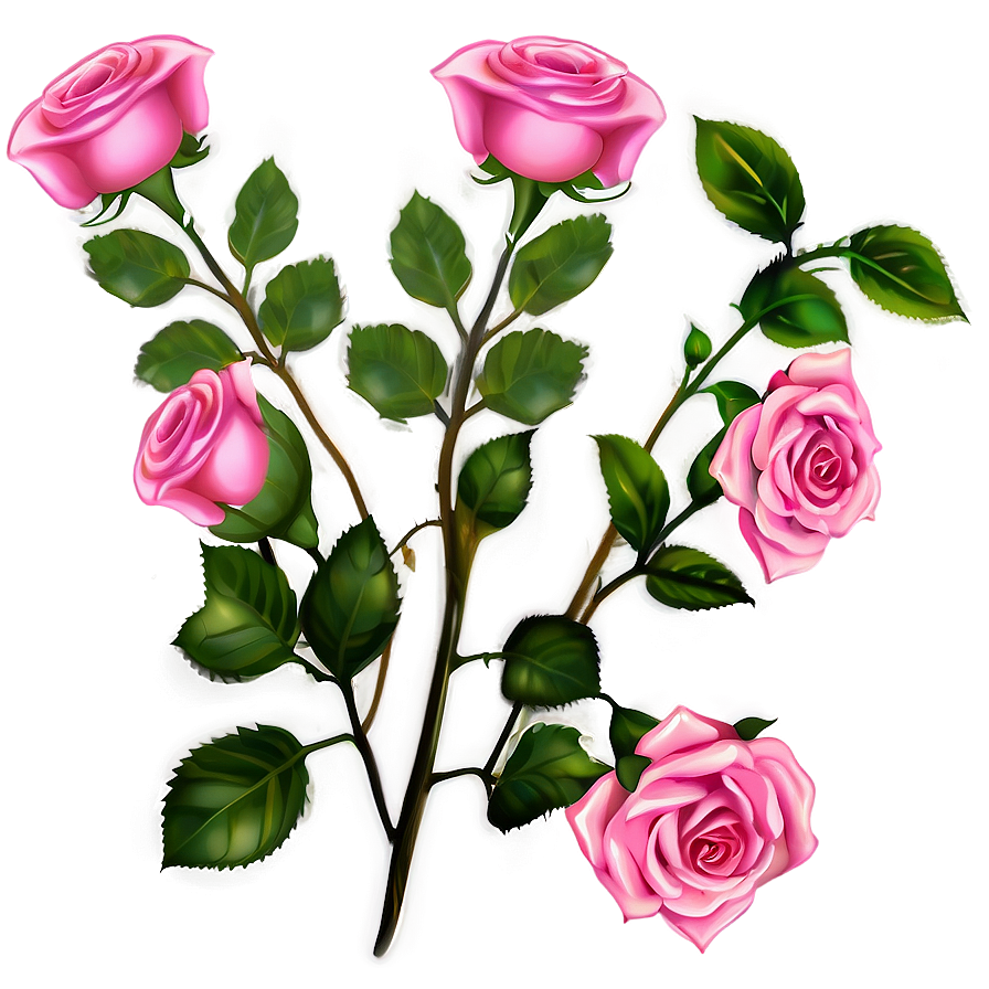 Abstract Pink Roses Concept Png Yhk12