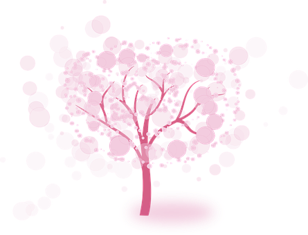 Abstract Pink Tree Artwork