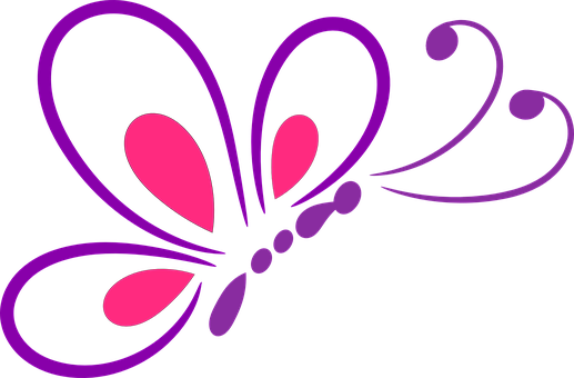 Abstract Pinkand Purple Butterfly Graphic