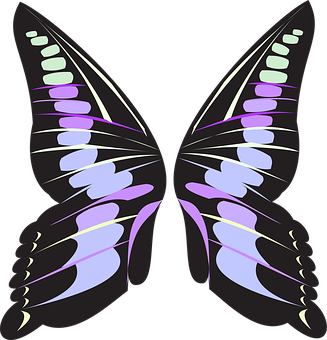 Abstract Purple Butterfly Illustration