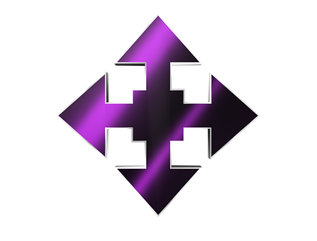 Abstract Purple Glowing Arrow Design