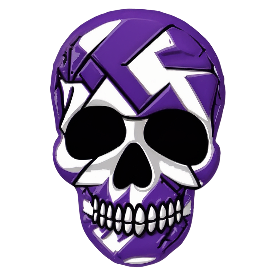 Abstract Purple Skull Trooper Design Png 06202024