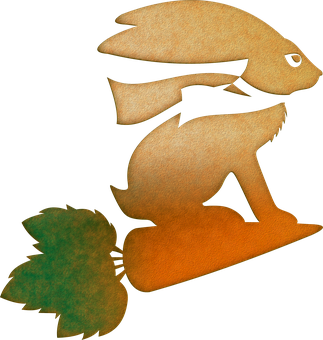 Abstract Rabbit Silhouette Art