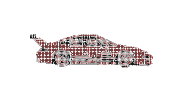 Abstract Racecar Silhouette