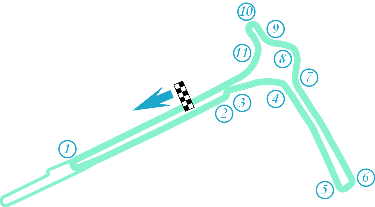 Abstract Racetrack Map Graphic