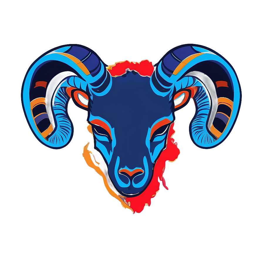 Abstract Ram Head Graphic Png 06292024