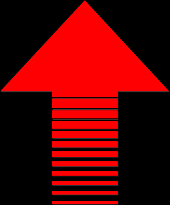 Abstract Red Arrow Upward