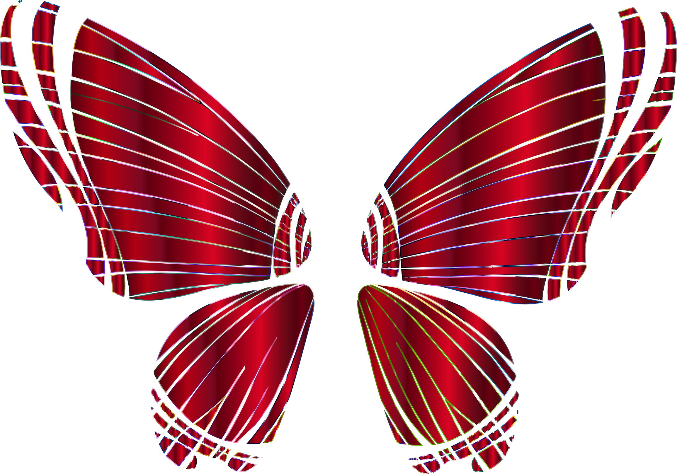 Abstract Red Butterfly Wings