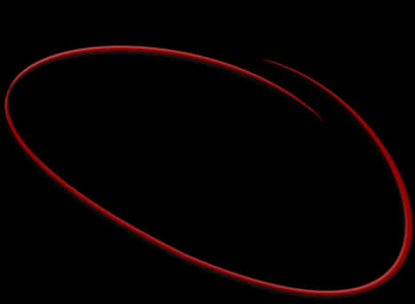 Abstract Red Circleon Black Background