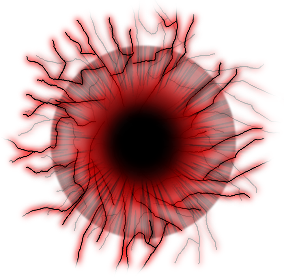 Abstract Red Energy Flower