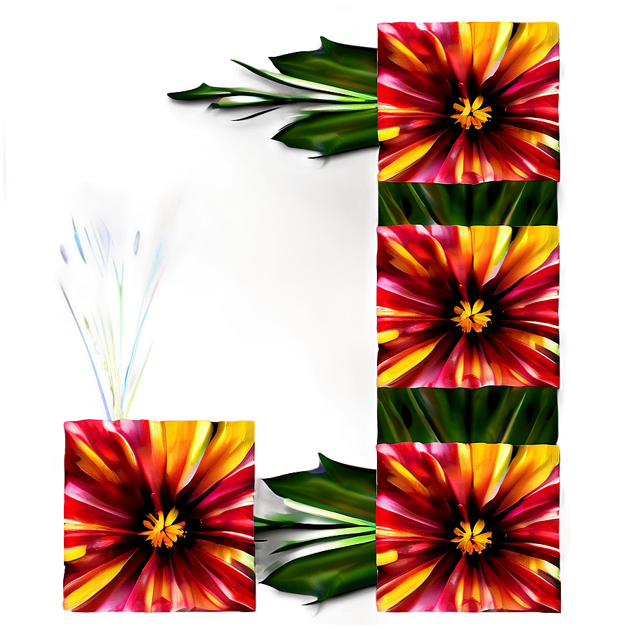 Abstract Red Flowers Png 06122024