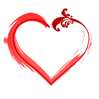 Abstract Red Heart Design