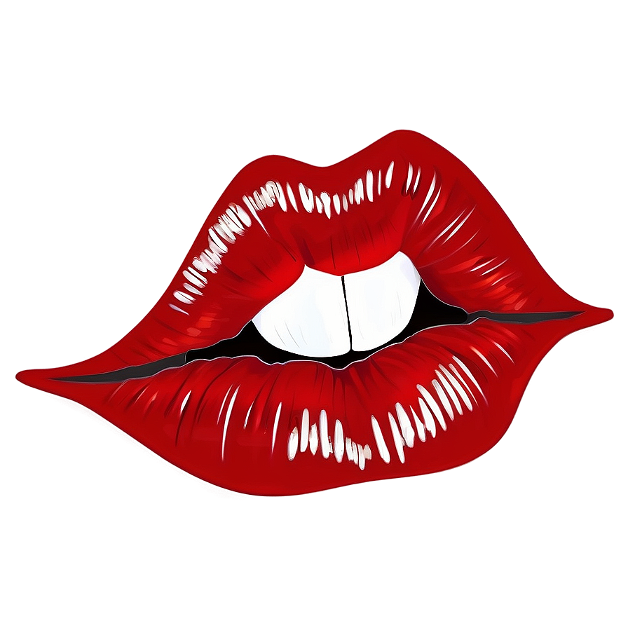 Abstract Red Lips Painting Png Cfm