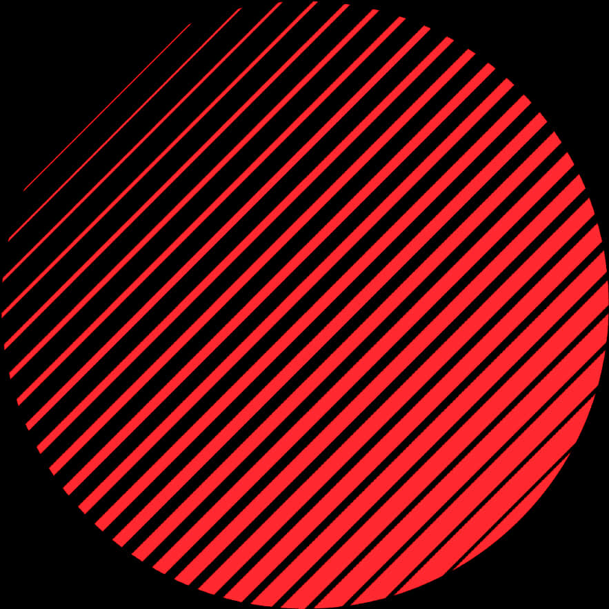 Abstract Red Striped Circle