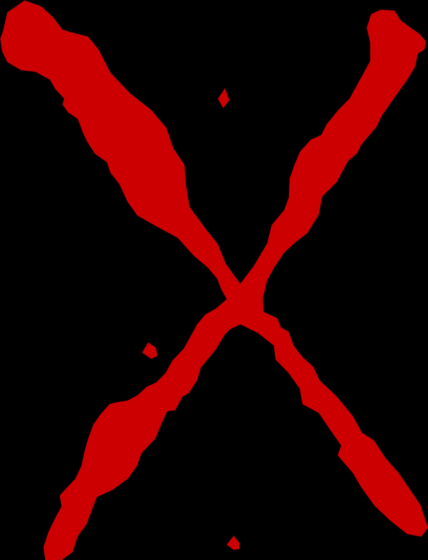 Abstract Red X Mark