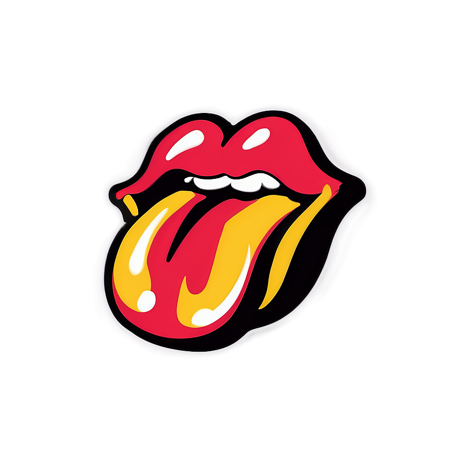 Abstract Rolling Stones Tongue Design Png Baj93