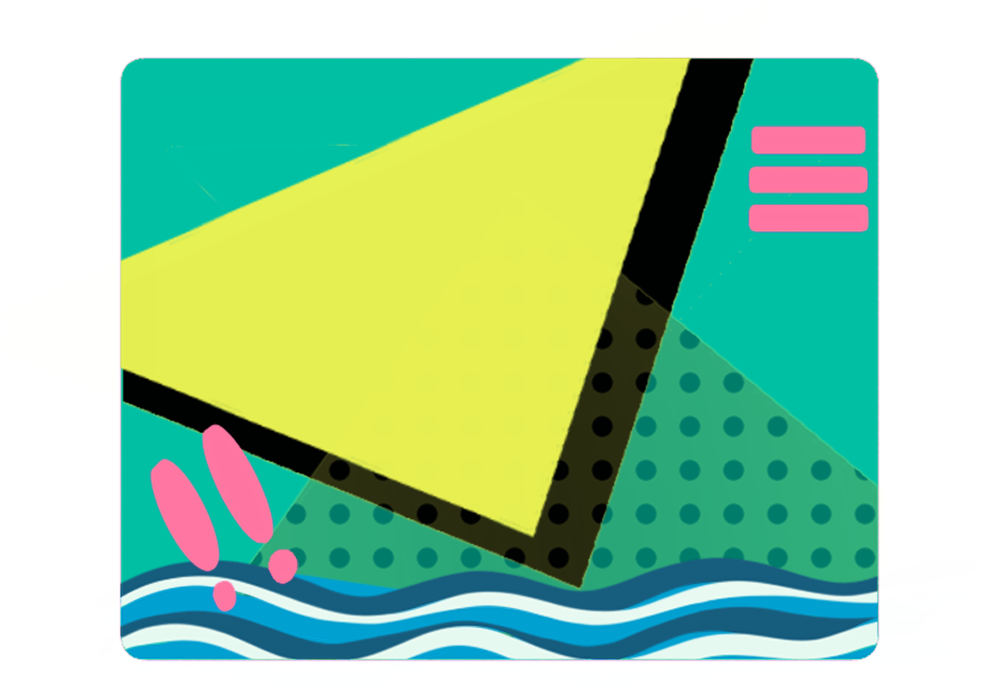 Abstract Sailboat Graphic