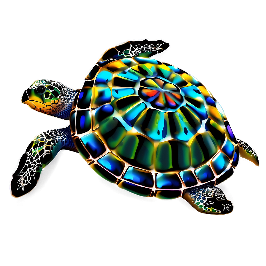 Abstract Sea Turtle Design Png Itm83