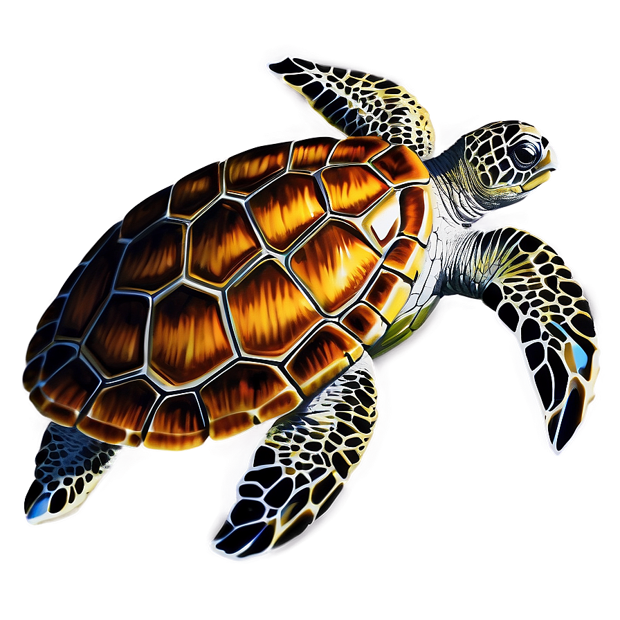 Abstract Sea Turtle Painting Png 31