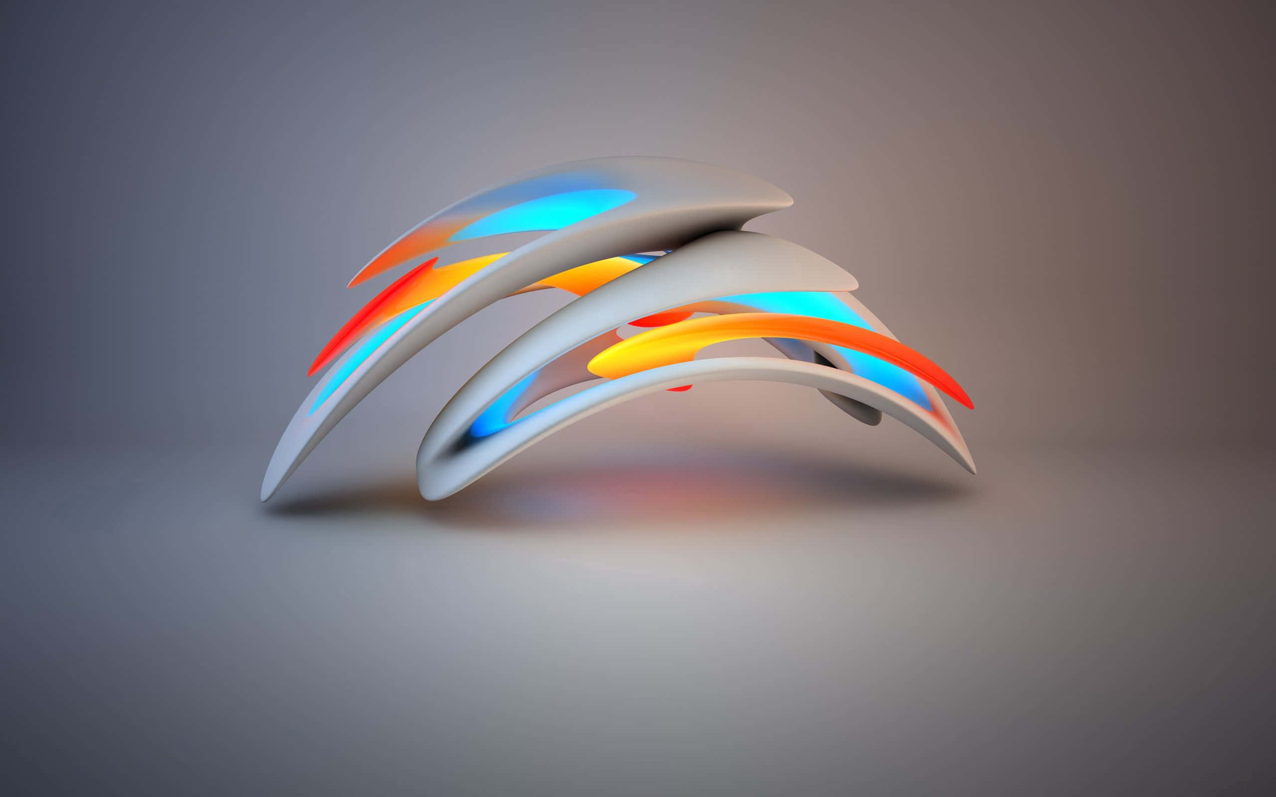 Abstract Shiny Curves Artwork