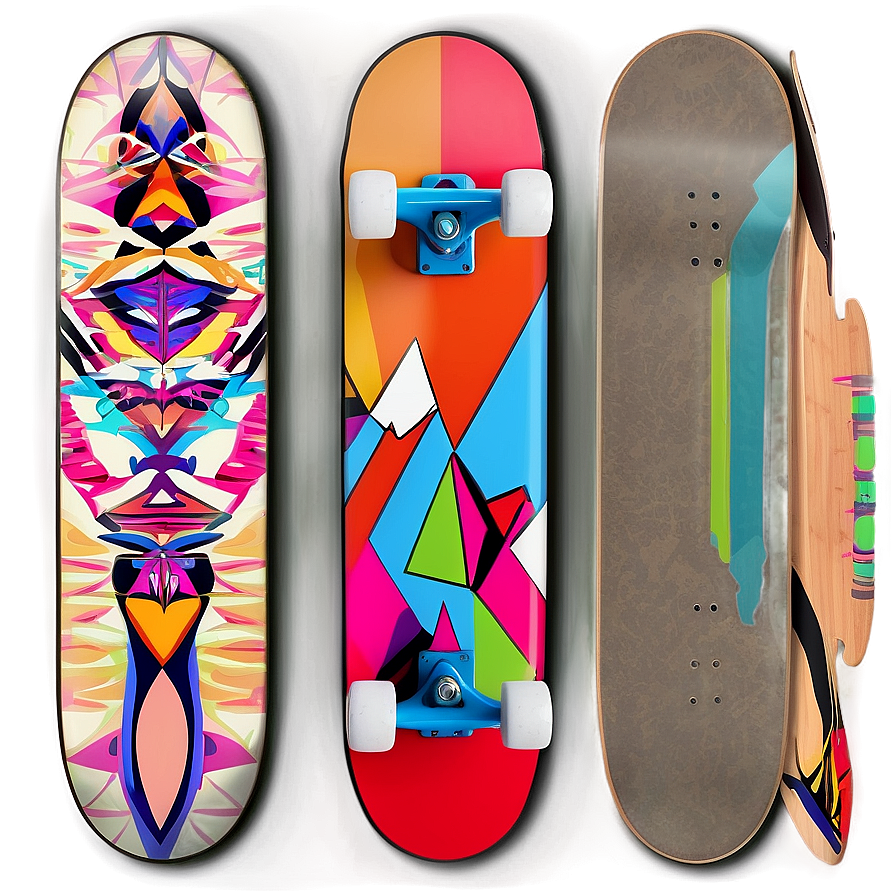 Abstract Skateboard Deck Pattern Png Wuf54