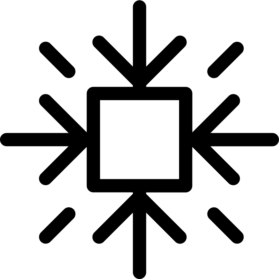 Abstract Snowflake Icon Black