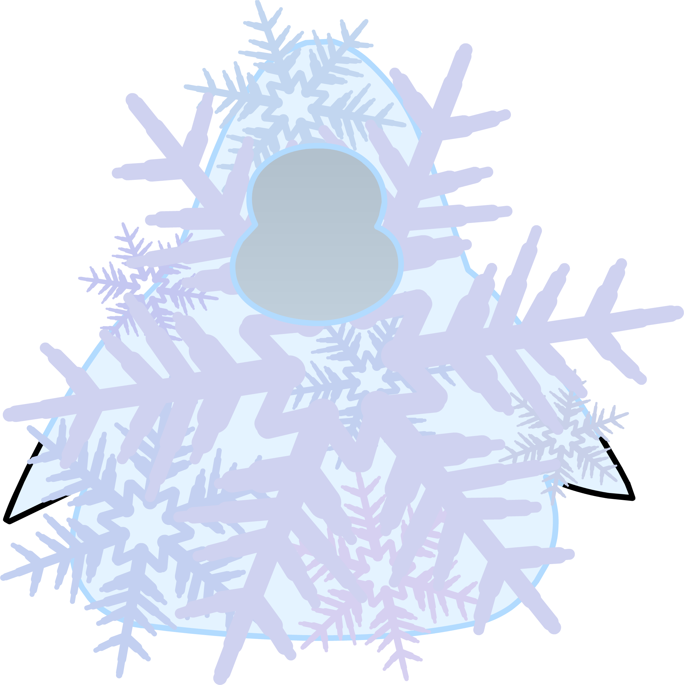 Abstract Snowflake Overlay Graphic