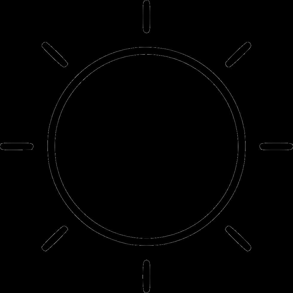 Abstract Sun Icon Outline