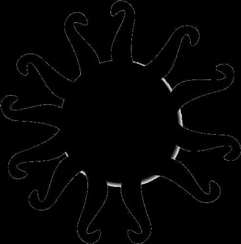 Abstract Sun Silhouette