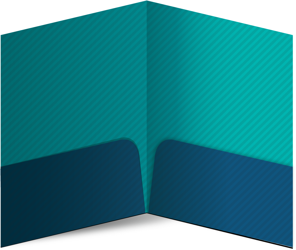 Abstract Teal Folder Design