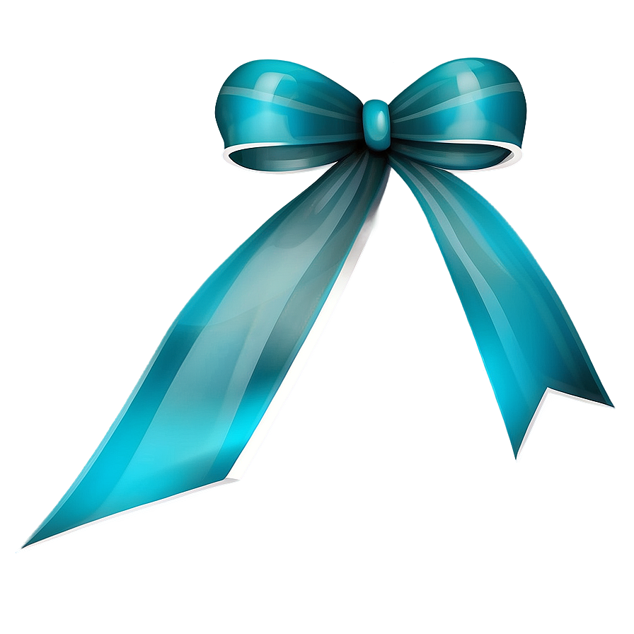 Abstract Teal Ribbon Art Png Dhw