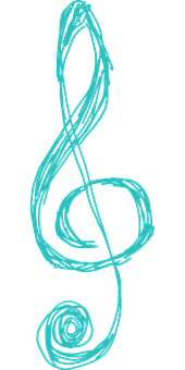 Abstract Treble Clef Art