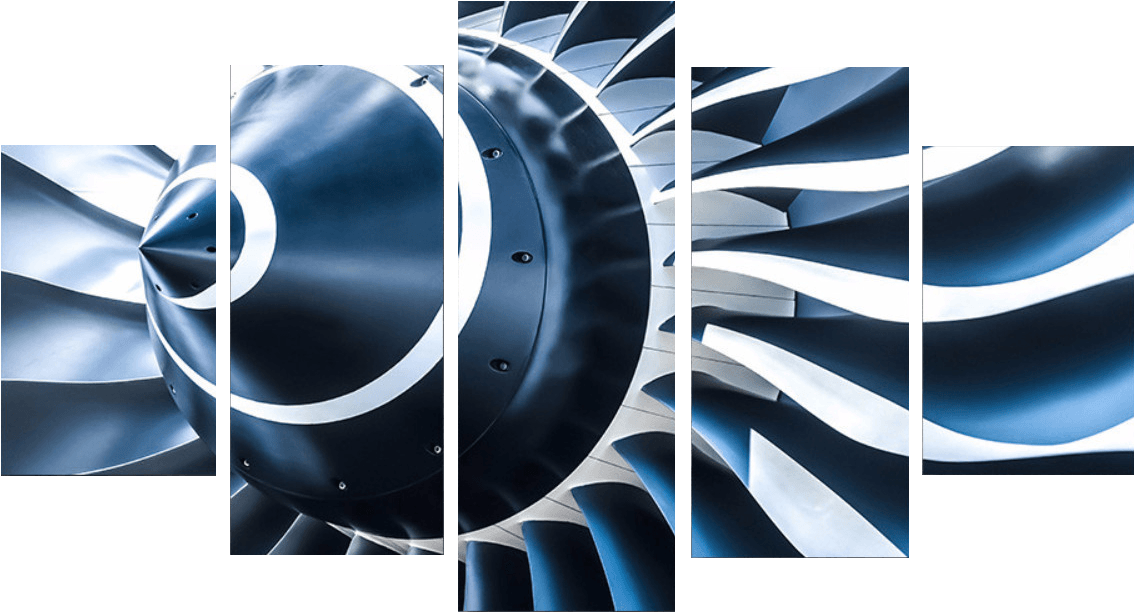 Abstract Turbofan Engine Panel Art