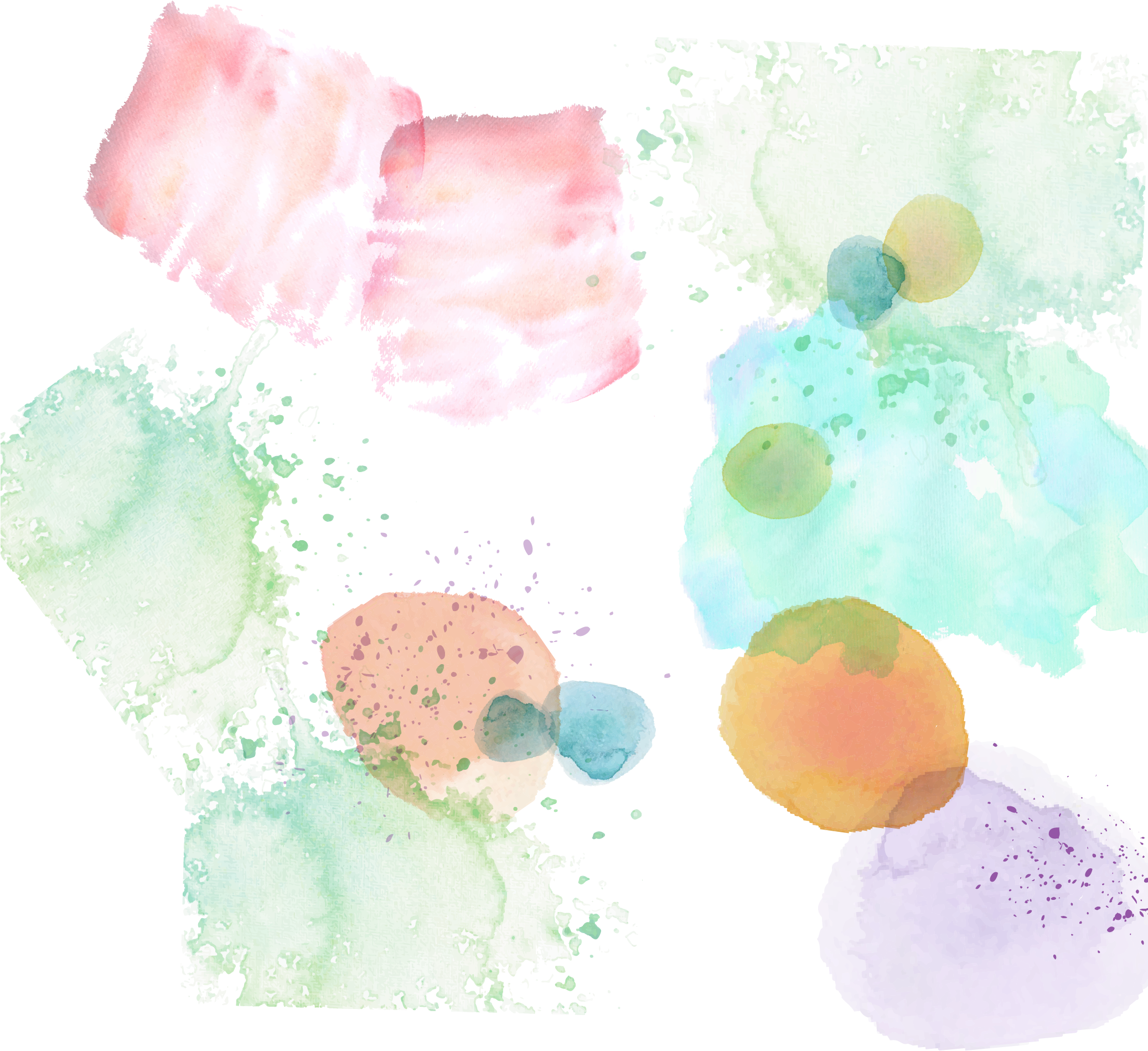 Abstract Watercolor Splotches Background