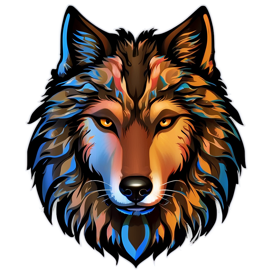 Abstract Wolf Face Icon Png 06292024