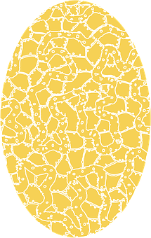 Abstract Yellow Egg Pattern