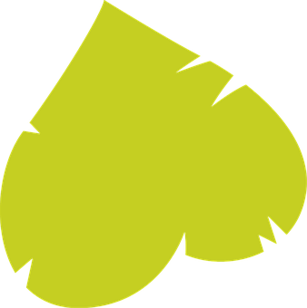 Abstract Yellow Heart Shape