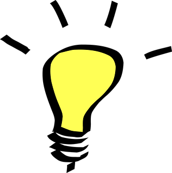 Abstract Yellow Lightbulb Graphic