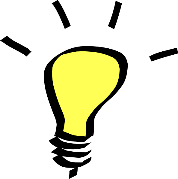 Abstract Yellow Lightbulb Graphic