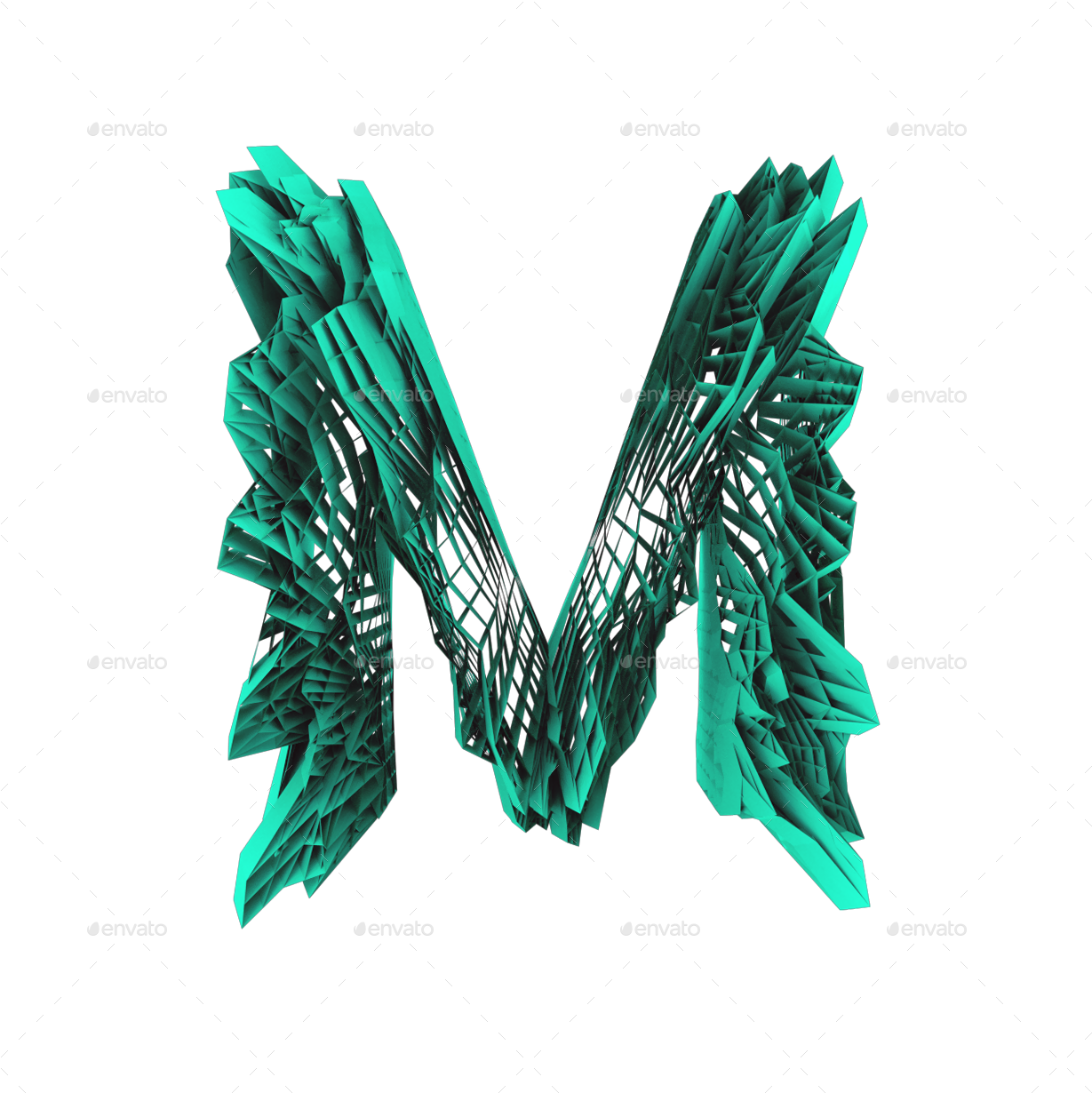 Abstract3 D Letter M Design