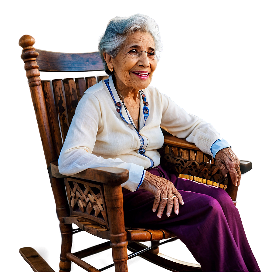 Abuela In Rocking Chair Png Rtd