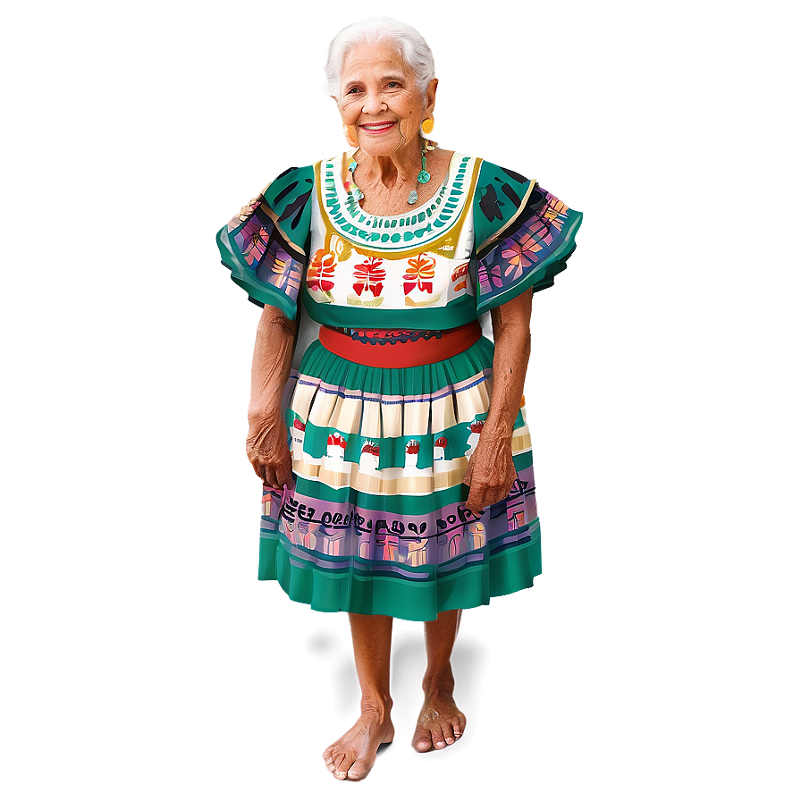 Abuela's Traditional Dress Png Avh