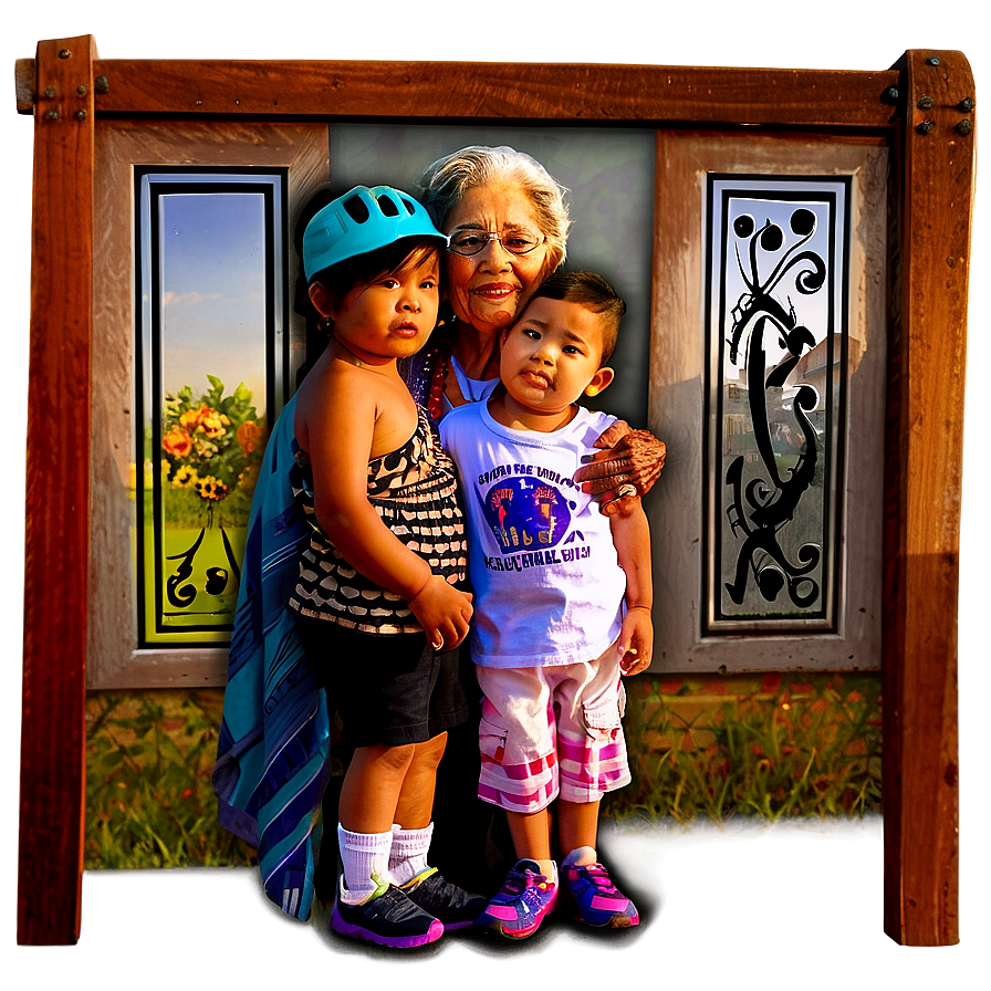 Abuela With Grandkids Png 06292024