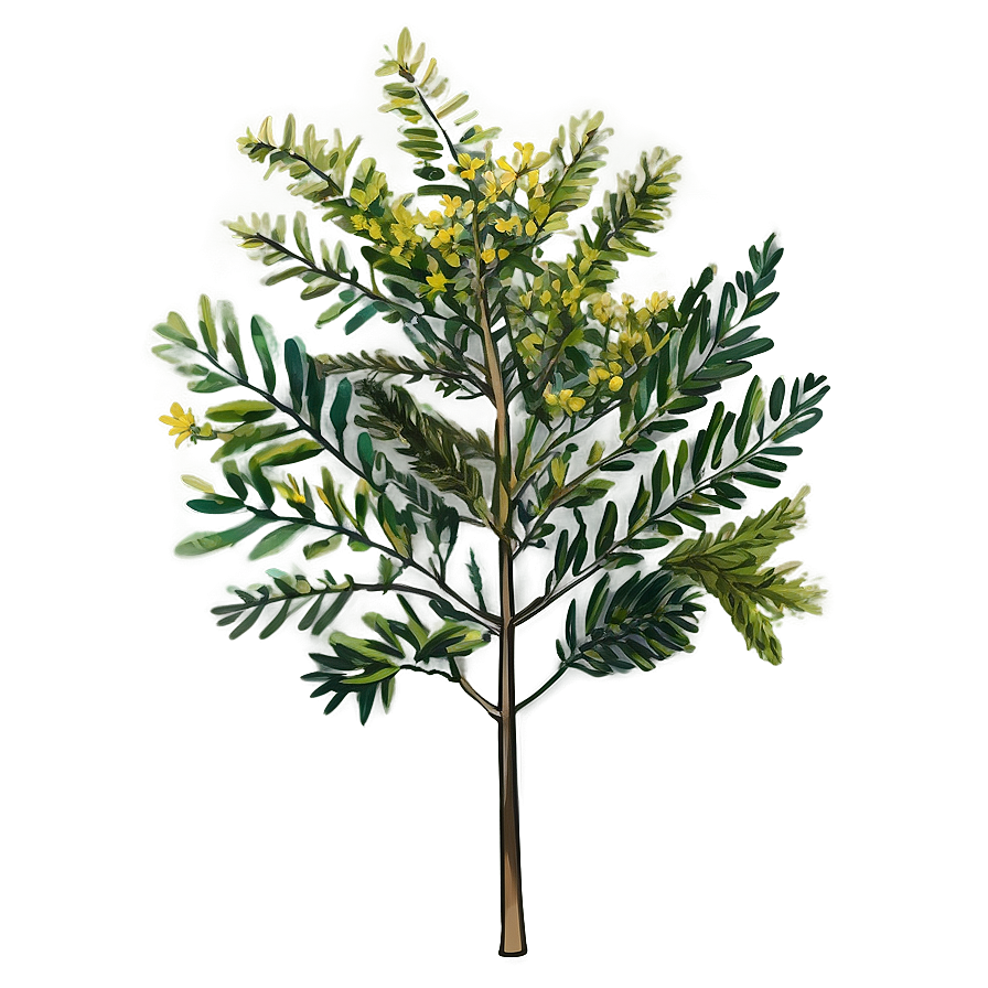 Acacia Tree Botanical Drawing Png 06132024