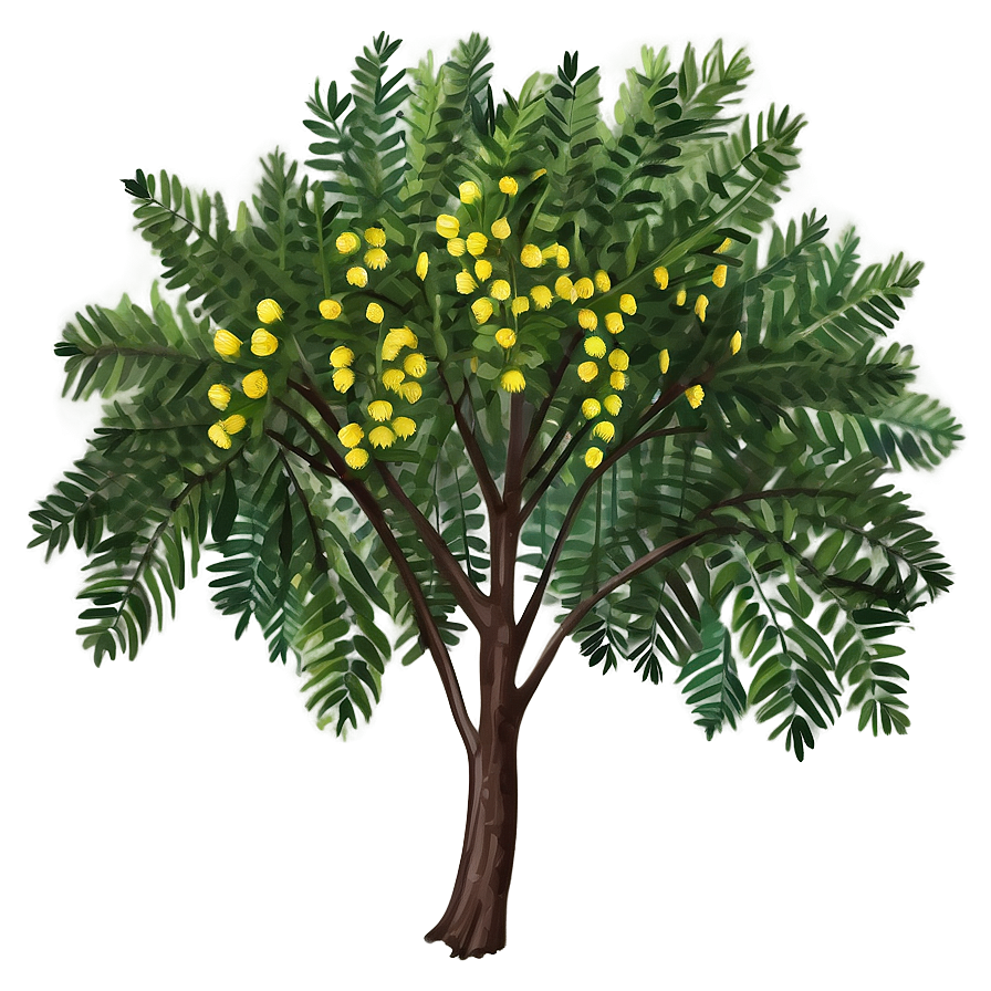 Acacia Tree Botanical Drawing Png 06132024