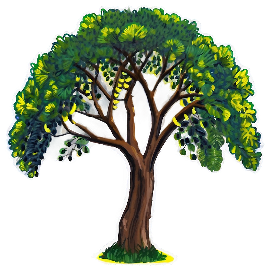 Acacia Tree Traditional Art Png Swl65