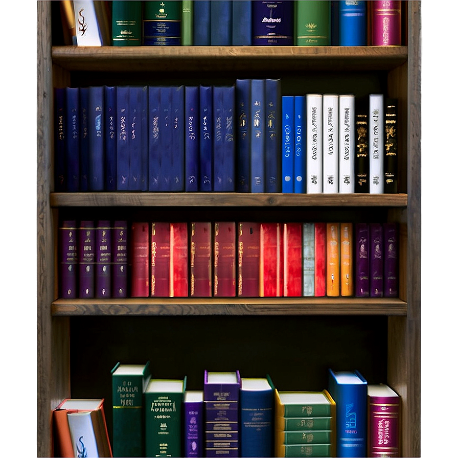 Academic Books On Shelf Png Jfg