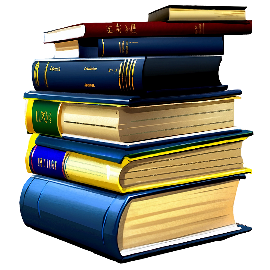 Academic Books Stack Png 05252024